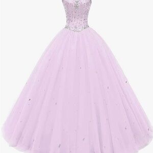 Elegant Lavender Ball Gown